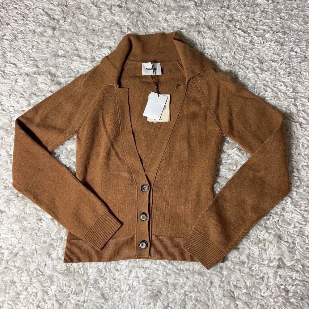 NWT Namushka Jodi Rib-trimmed Knitted Cardigan - Picture 5 of 5